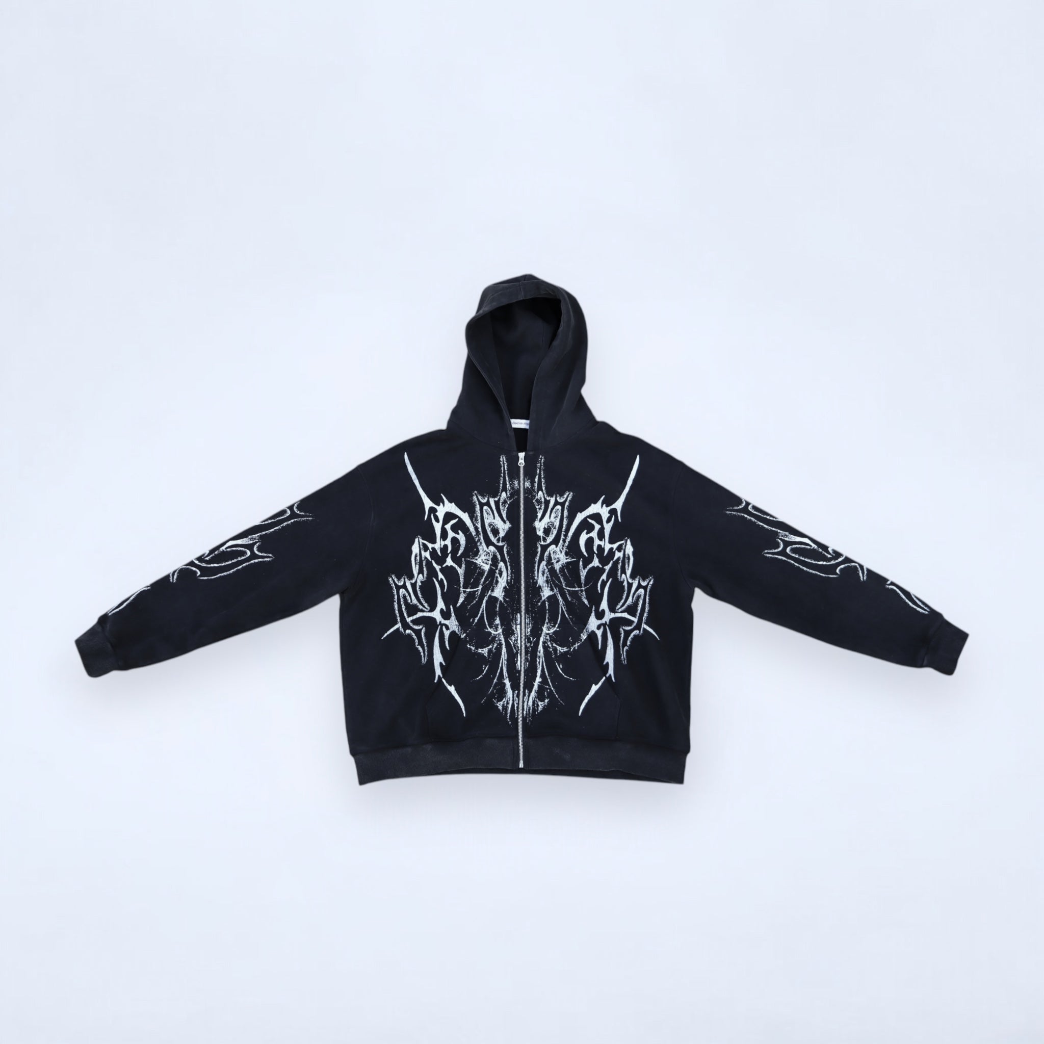 Astral Vintage Black Heavyweight French Terry Full Zip Hoodie