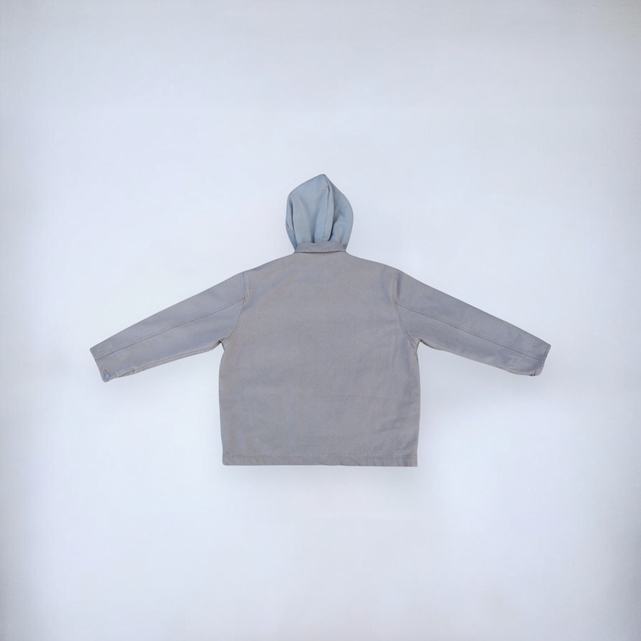 Nova Vintage Wash Grey Oversized Canvas Jacket (PREORDER)