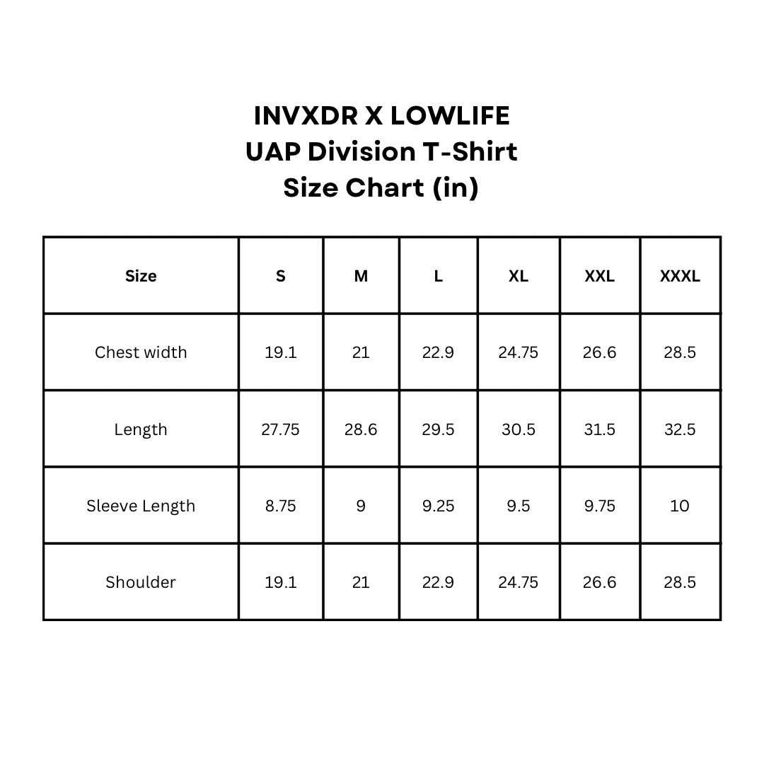 INV4DR X LOWLIFE ‘UAP Division’ T-Shirt