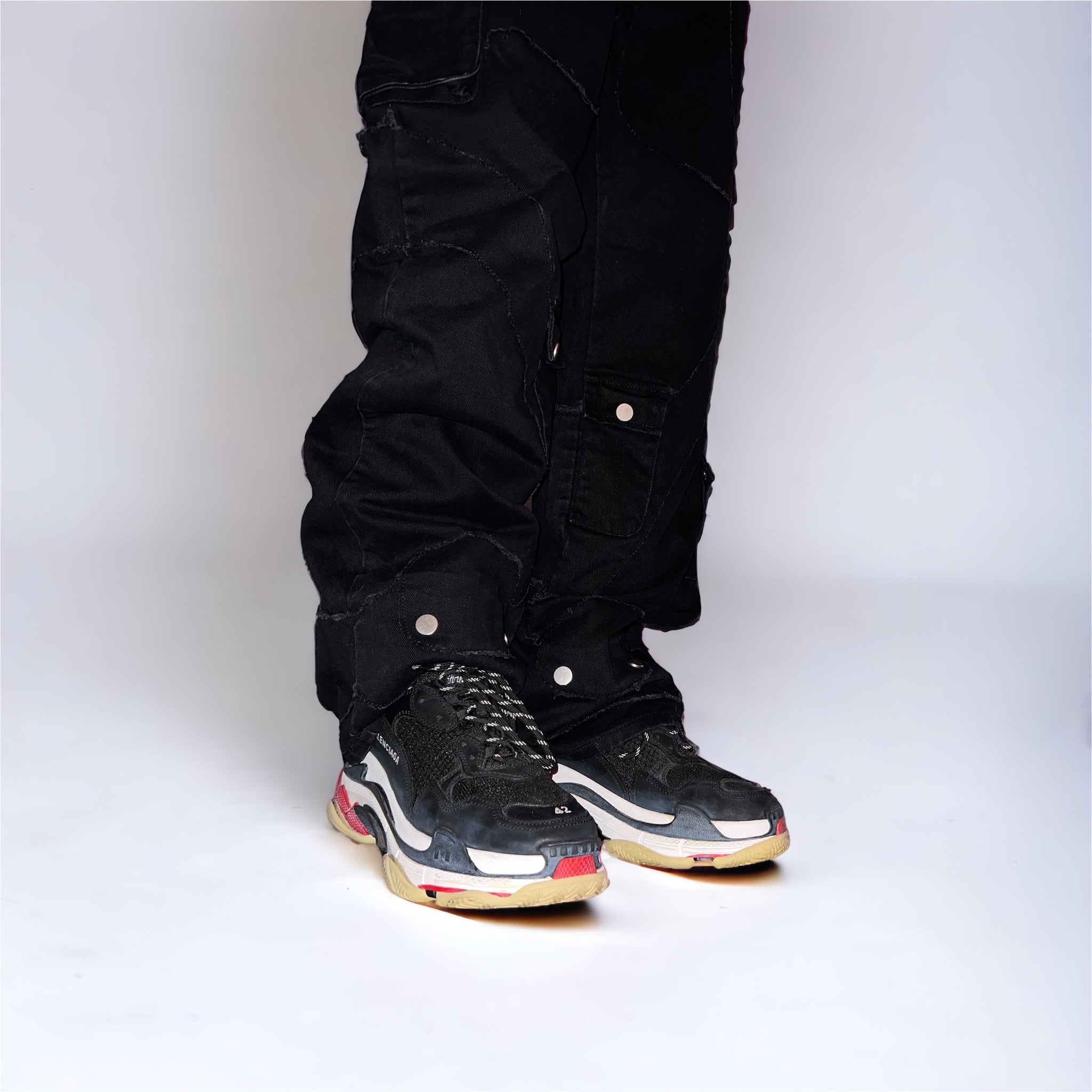 Black Multi-Cargo Denim