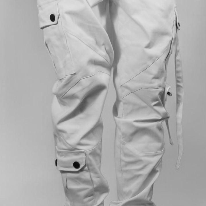 Tapered Utility Cargo Denim White