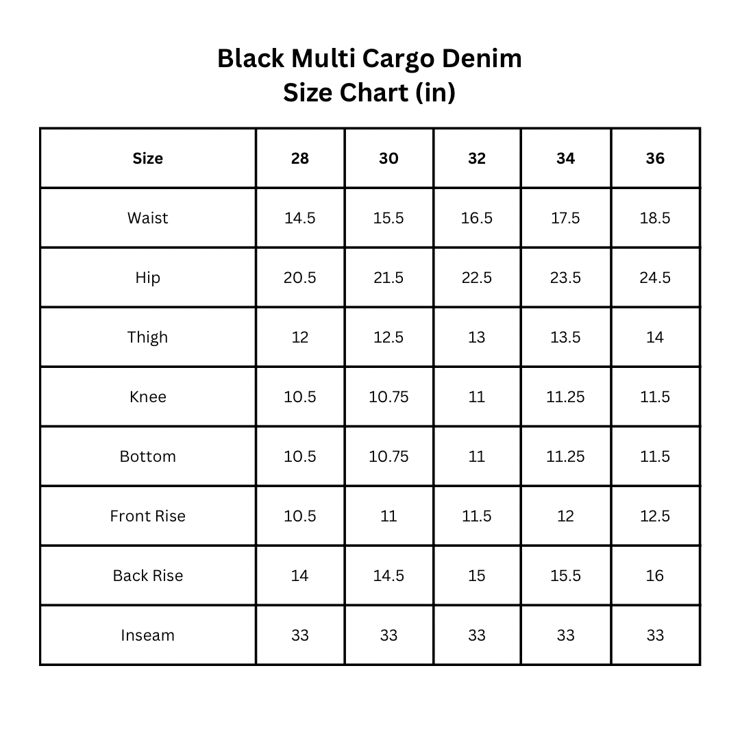 Black Multi-Cargo Denim