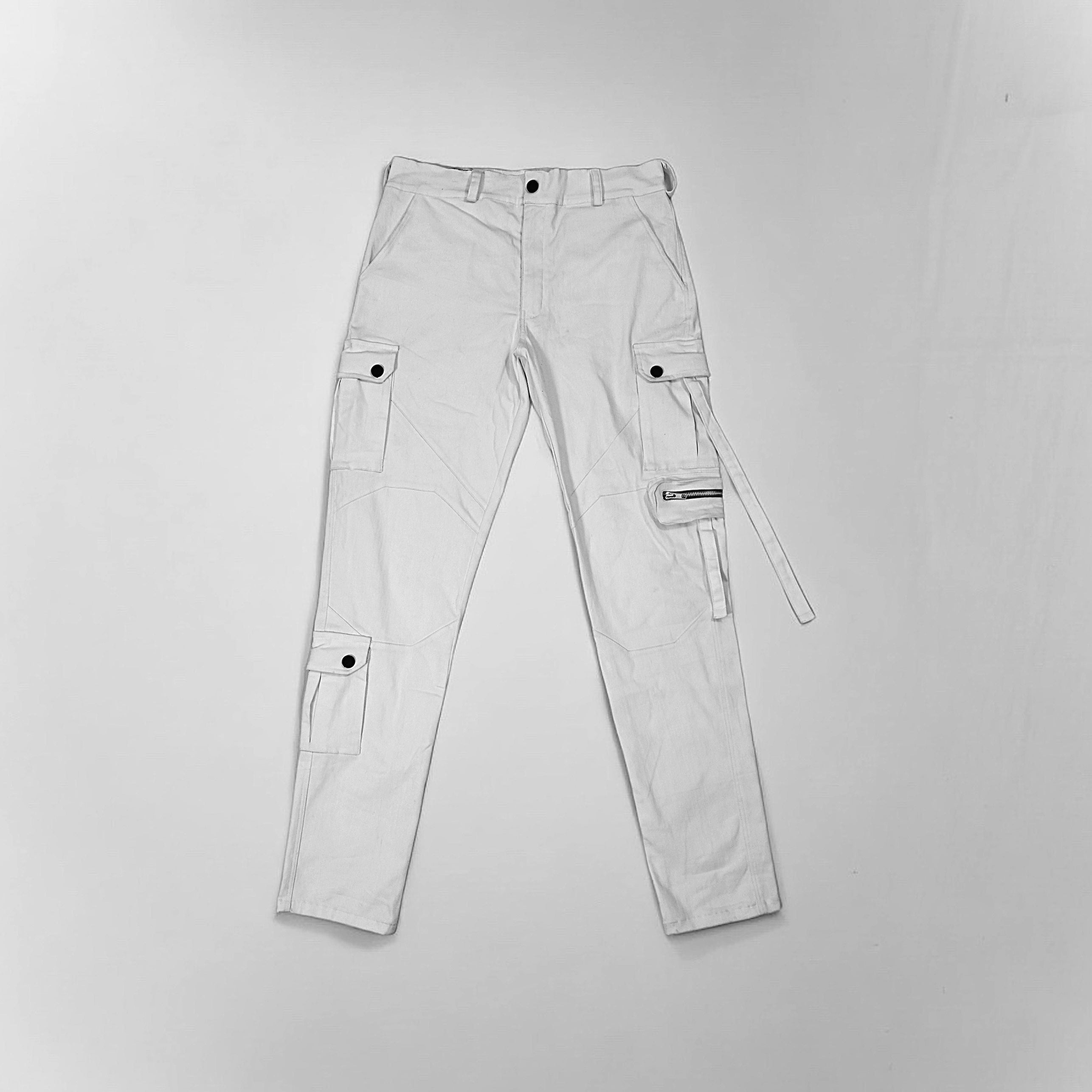 Tapered Utility Cargo Denim White