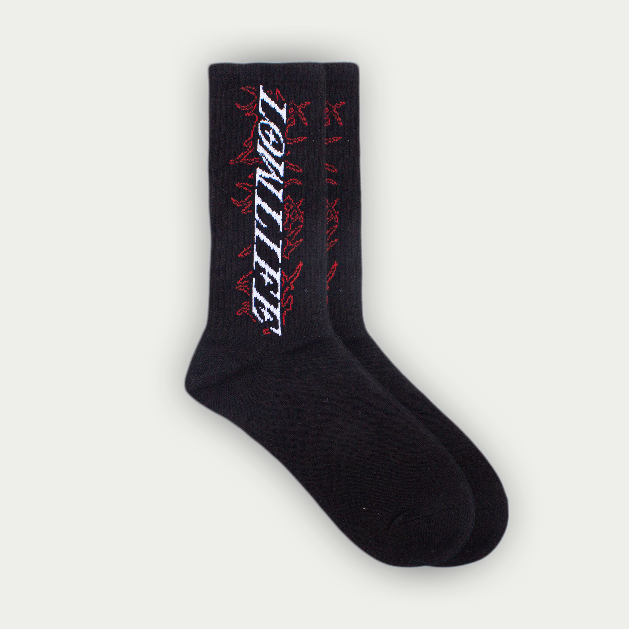 Jacquard Knit Logo Socks