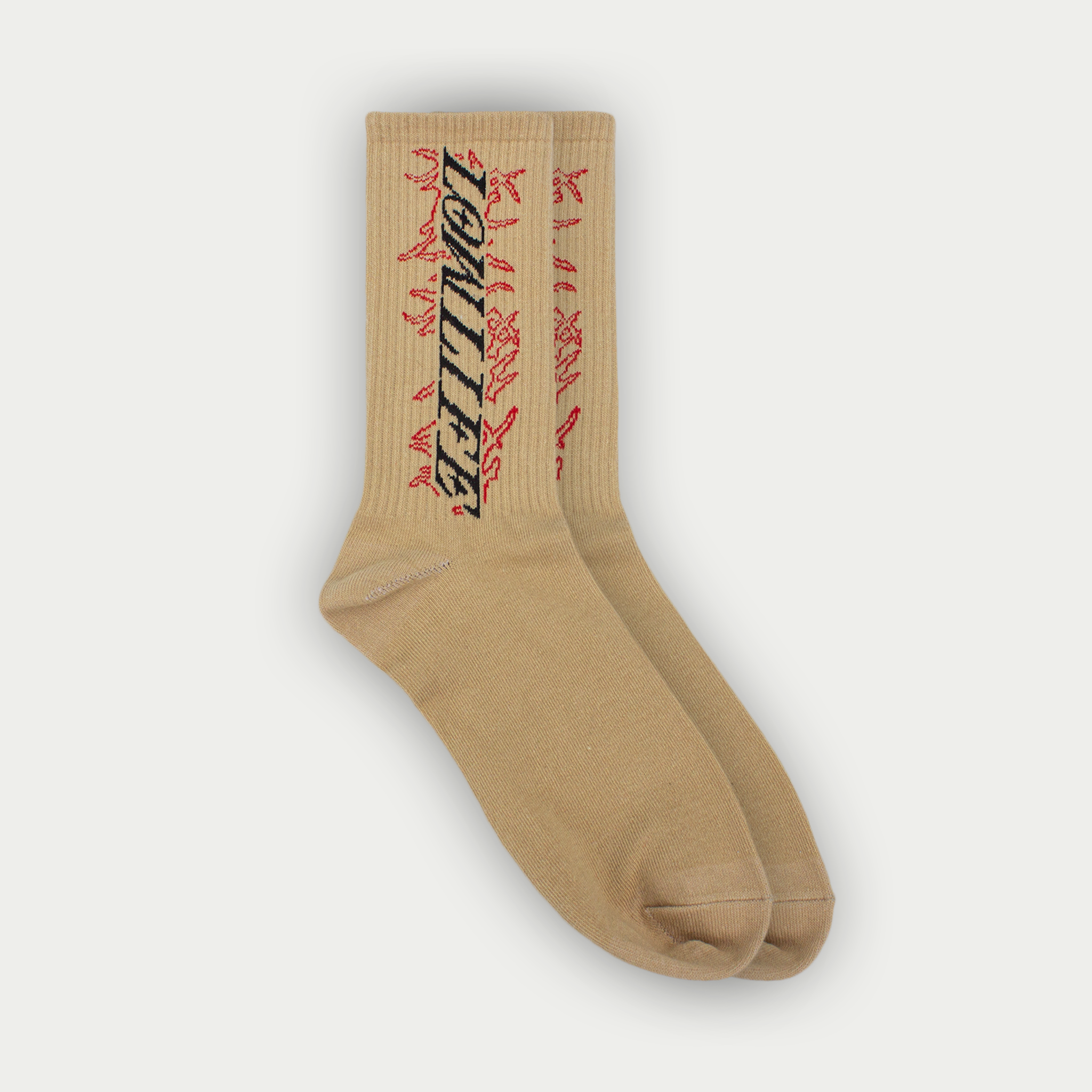 Jacquard Knit Logo Socks